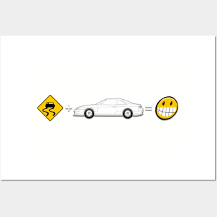 Fun S14 Nissan Silvia Drift sign Posters and Art